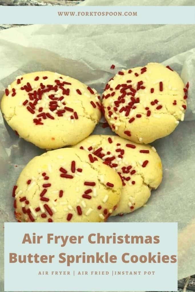 Air Fryer Christmas Butter Sprinkle Cookies