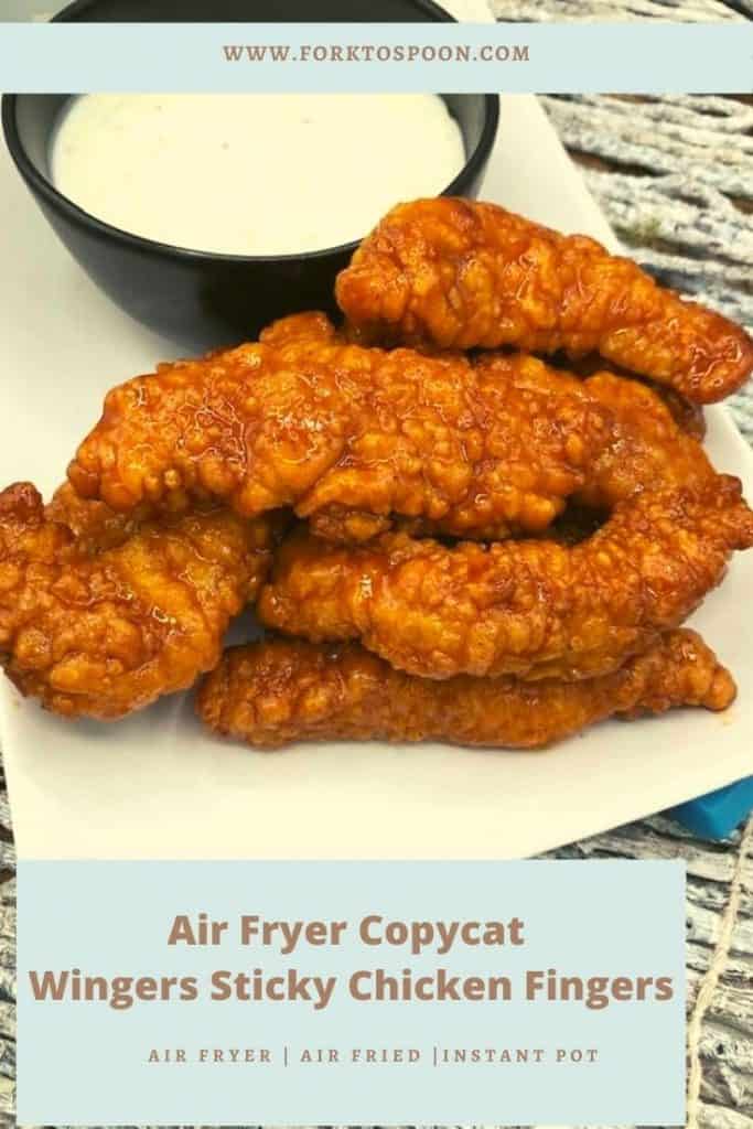 Air Fryer Copycat Wingers Sticky Chicken Fingers
