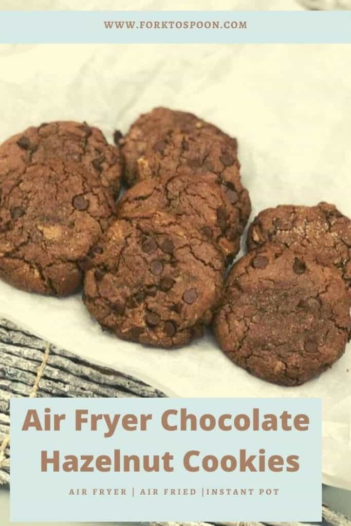 Air Fryer Chocolate Hazelnut Cookies