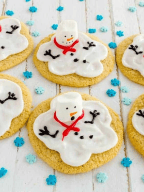 Air Fryer Melting Snowman Cookies