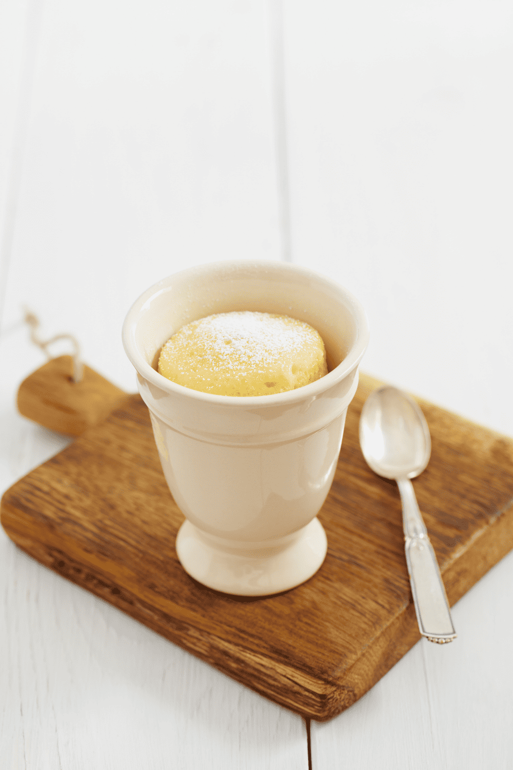 Air Fryer Vanilla Iced Mug Cake