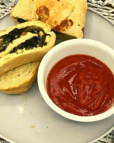 Air Fryer Spinach and Feta Stromboli