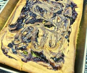 Air Fryer Blueberry Swirl Cake