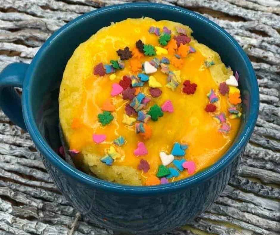 Air Fryer Lemon Mug Cake Fork To Spoon