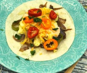 Air Fryer Cheesy Breakfast Tacos