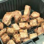 Cut Up Steak Bites with Olive Oil and Seasoning