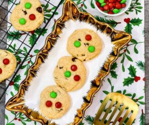 Air Fryer Christmas M&M Cookies