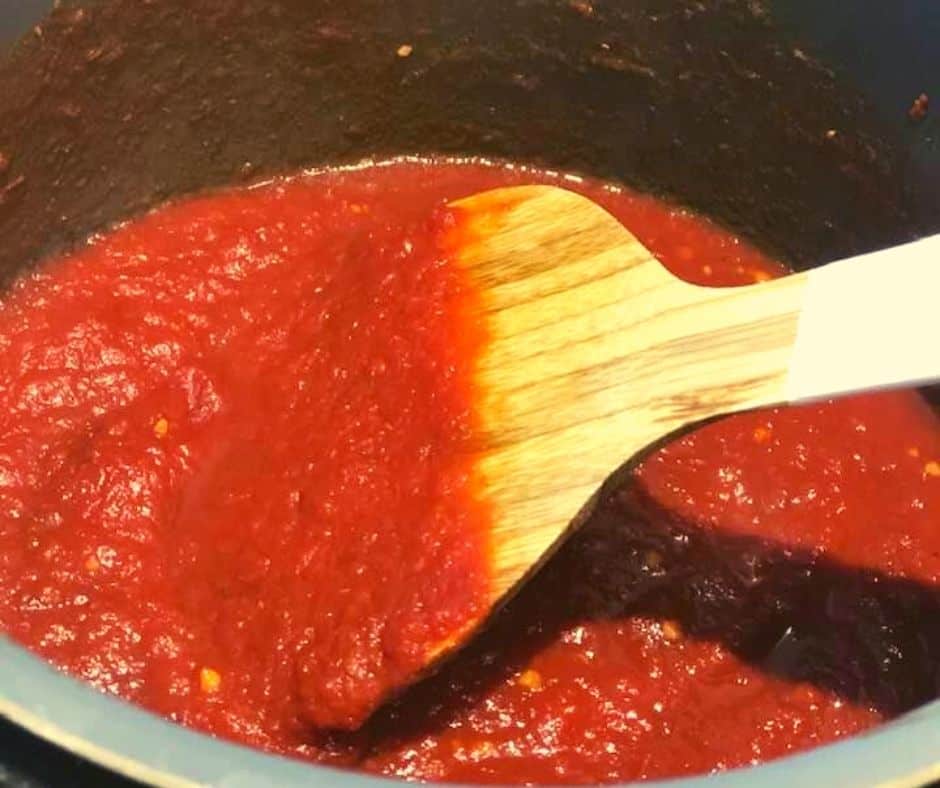 Mix when done cooking 