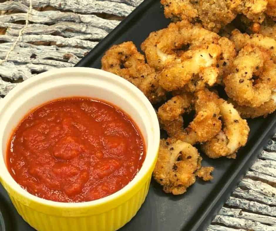 Air Fryer Calamari Fork To Spoon