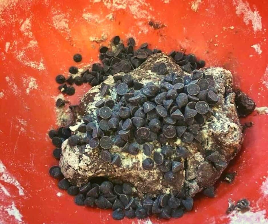 Fold in Chocolate Chips.