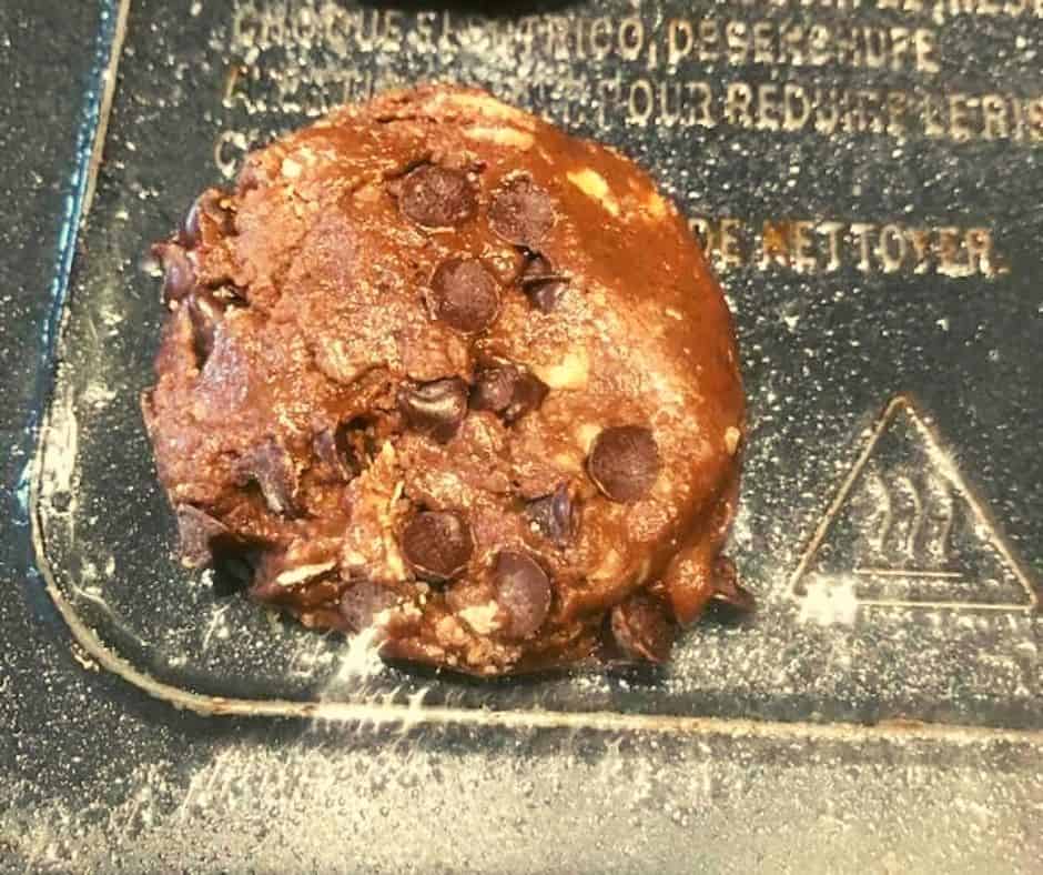 Scoop of Dough on Air Fryer Tray