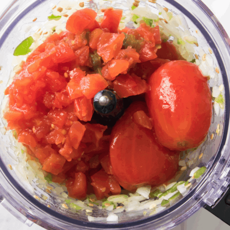 Add all of the ingredients into the blender.
