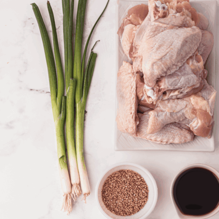 Ingredients needed for Copycat Dominos Plain Wings Recipe on kitchen table.