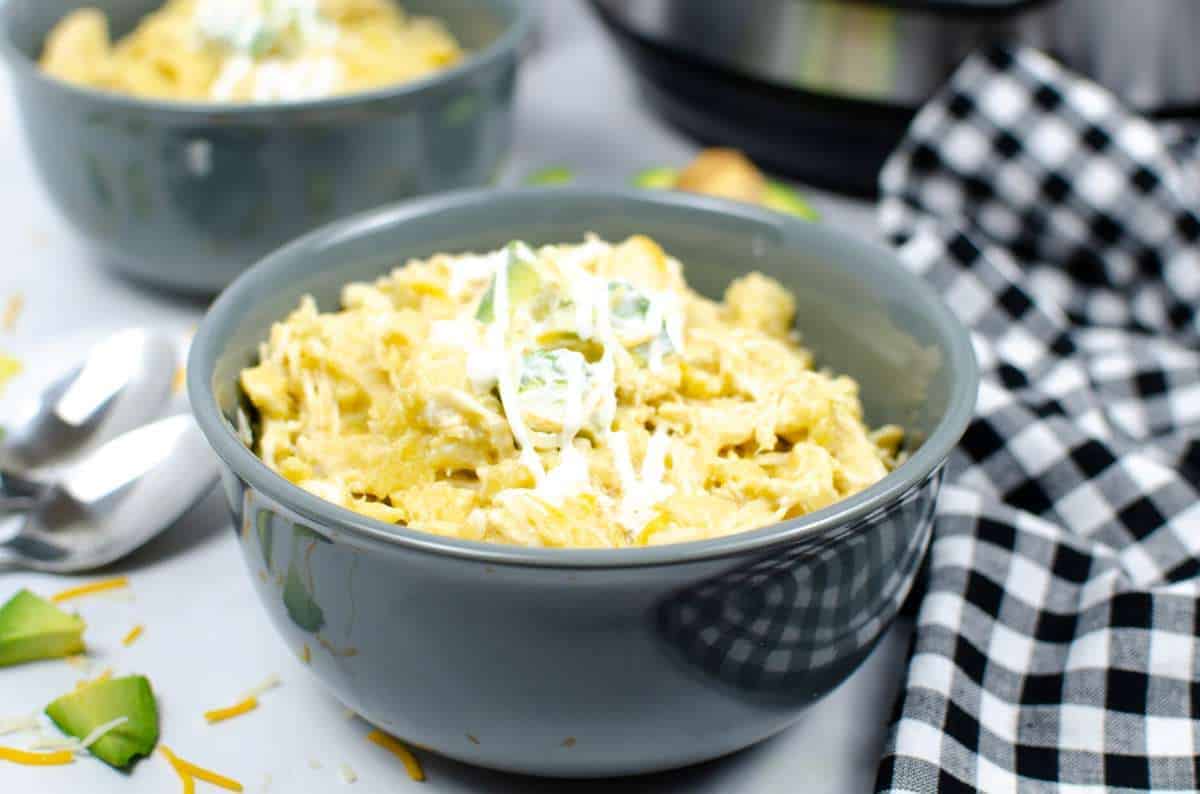 Instant Pot Green Enchilada Chicken Casserole