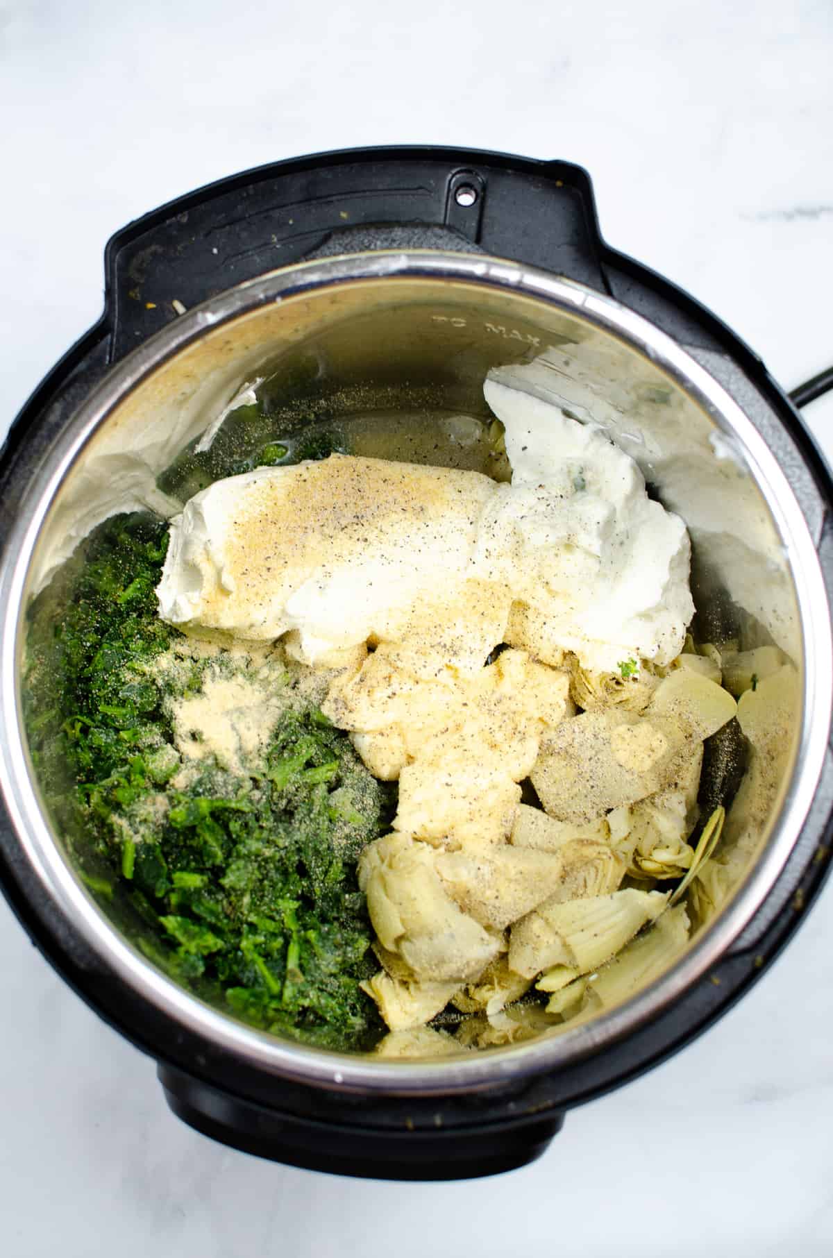 Instant Pot Copycat Olive Garden Spinach Artichoke Dip - Fork To Spoon