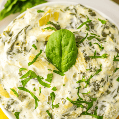 : Make Instant Pot Copycat Olive Garden Spinach Artichoke Dip in just 17 minutes! Creamy, cheesy, and tastes just like the restaurant. The perfect easy appetizer.