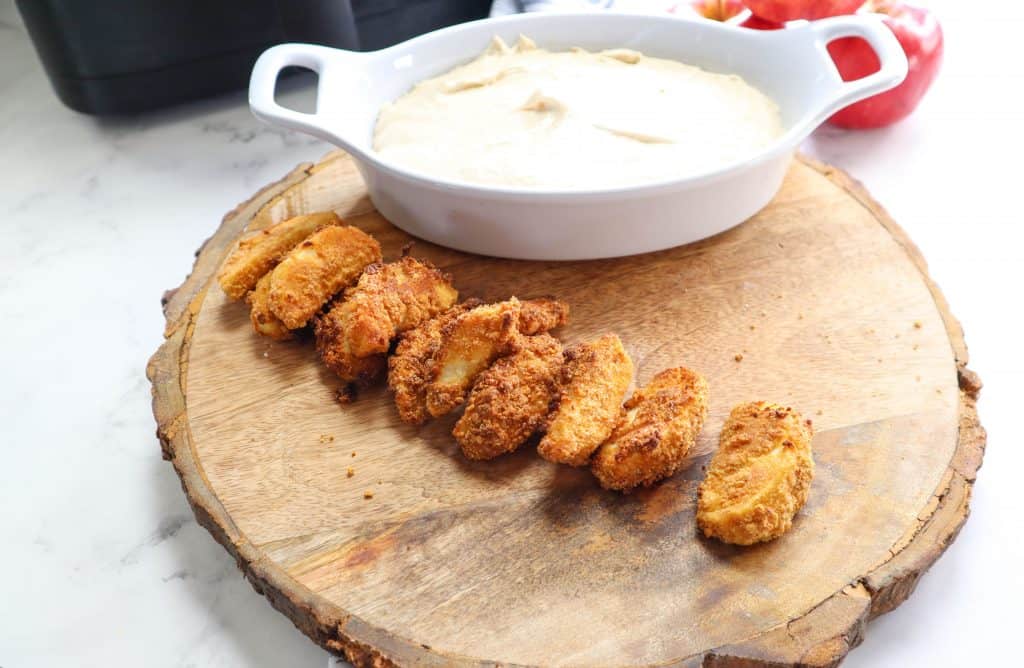Finished Apple Fries with Dip
