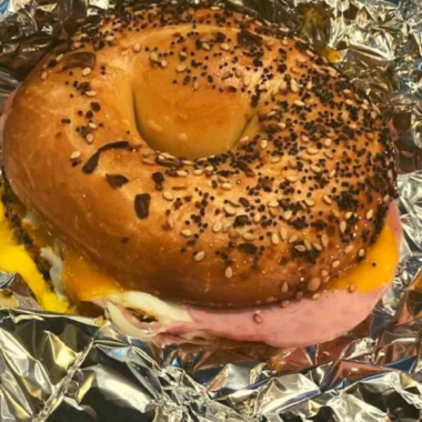 Air Fryer Bagel Sandwich