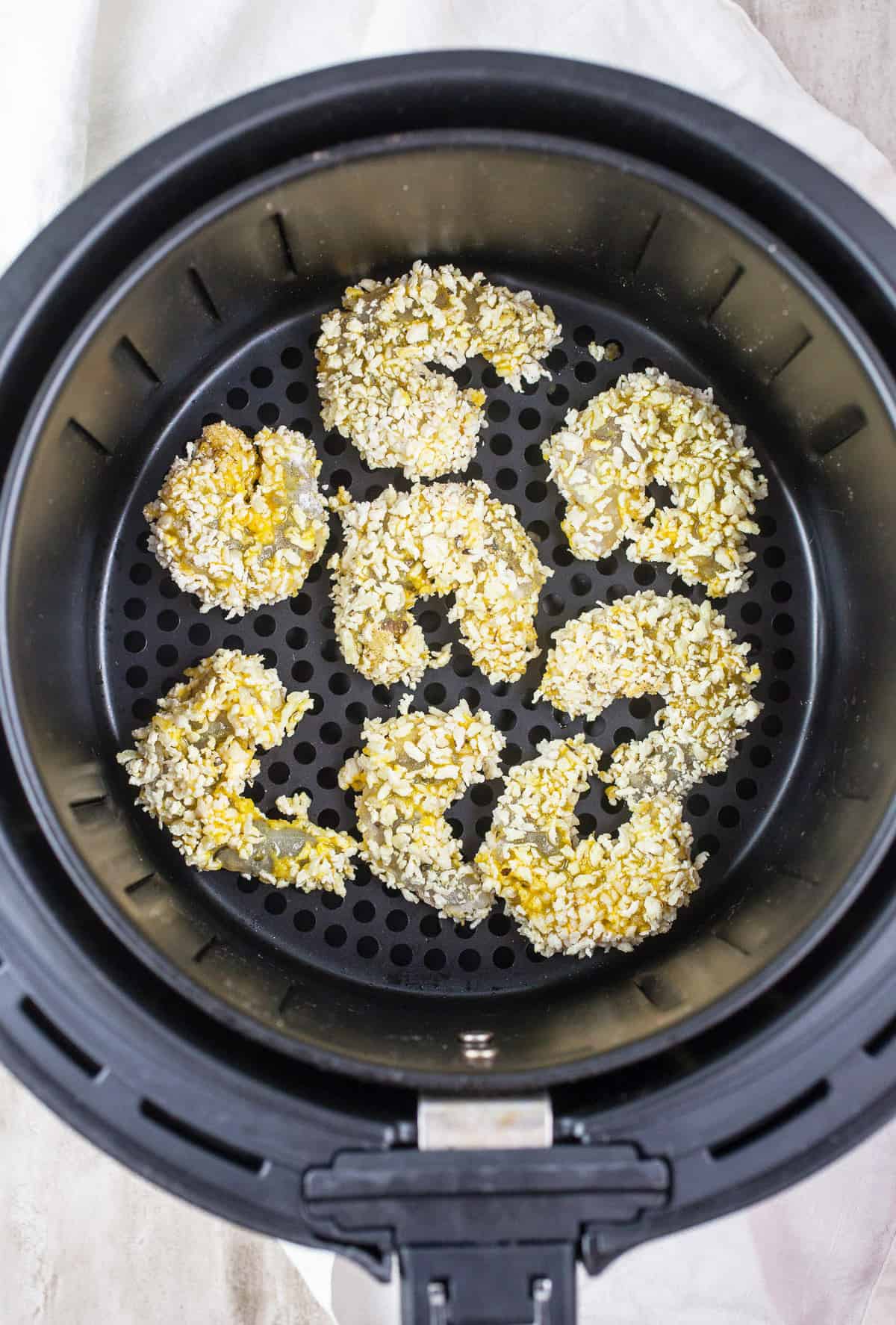 Air Fryer Fried Shrimp in Air Fryer Basket