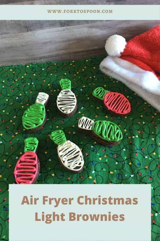 Air Fryer Christmas Light Brownies