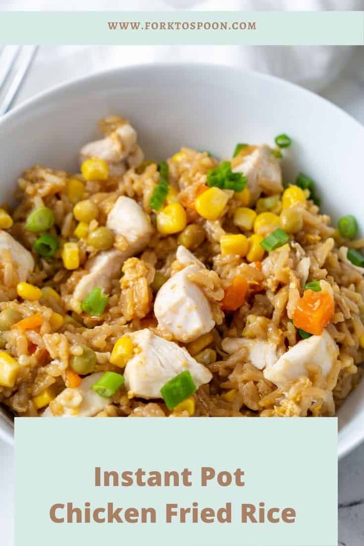 Instant Pot Chicken Fried Rice - Fork To Spoon