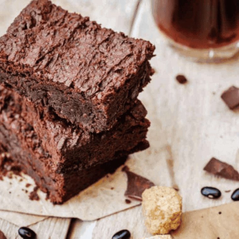 Golden Corral style brownies baked in the air fryer, rich, chewy, and topped with a crackly crust.