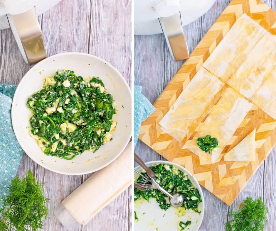 Spinach JUMP TO RECIPE LEAVE A REVIEW
Air Fryer Spanakopita
Air Fryer Spanakopita — A delicious, healthy alternative to traditional frying is the air fryer. Spanakopita is a Greek dish made with spinach and cheese in a phyllo dough wrapper. This recipe uses an air fryer to make it healthier and tastier than ever before!