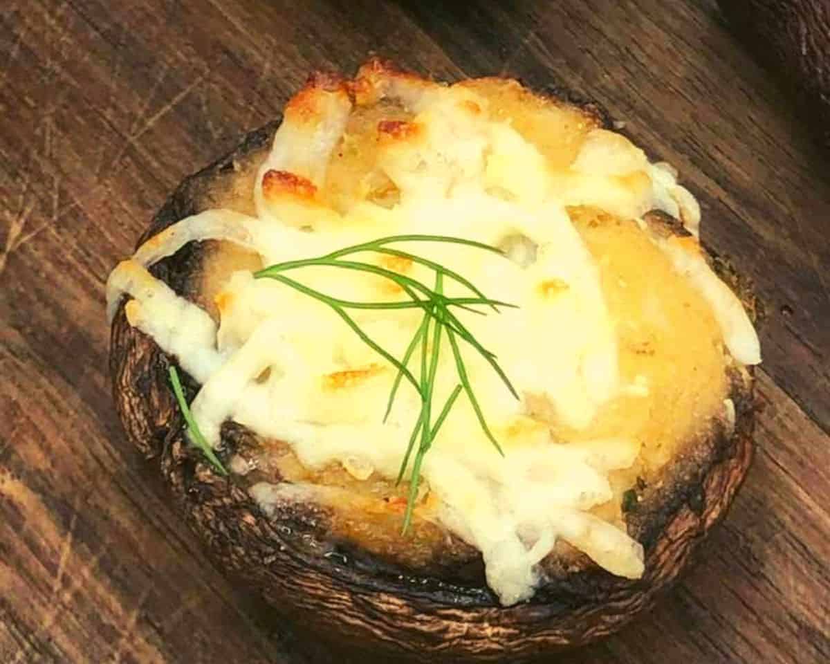 Air Fryer Crab Stuffed Mushrooms - Fork To Spoon