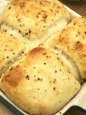 Air Fryer Cheese Stuffed Garlic Rolls