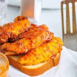 nashville hot chicken tenders on bread
