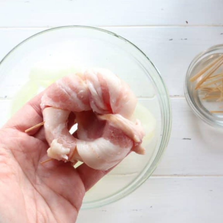 bacon wrapped onion rings air fryer