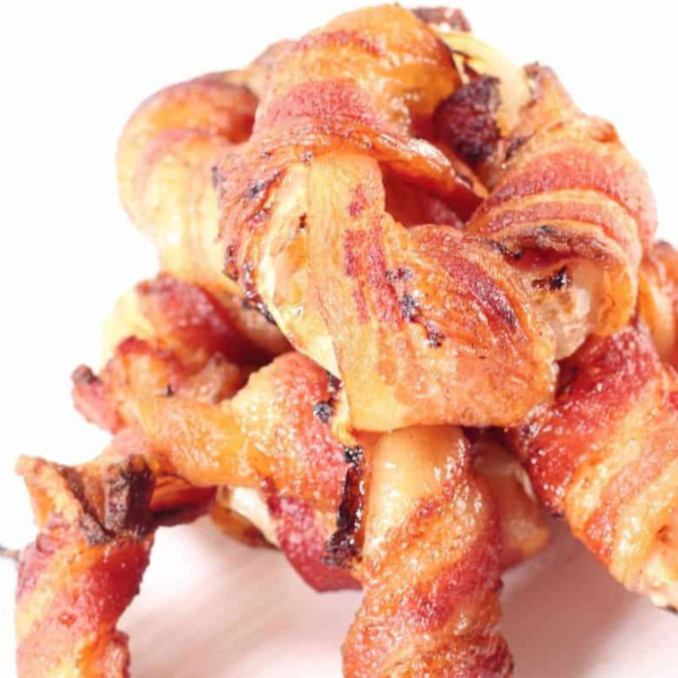 Air Fryer Bacon Wrapped Onion Rings