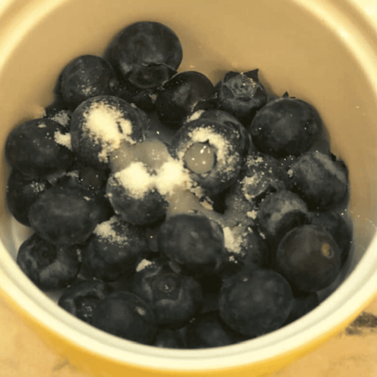 Air Fryer Blueberry Cobbler For Two 