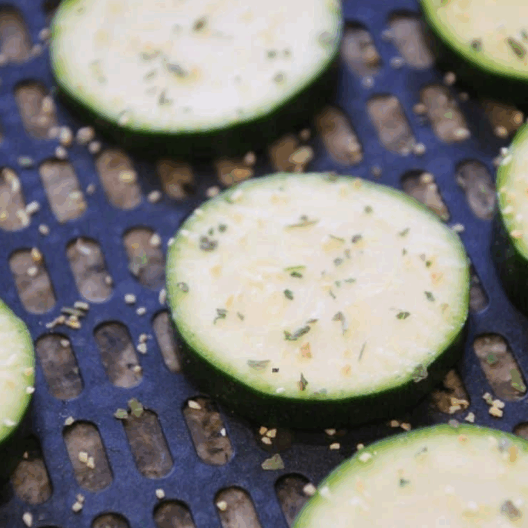 Season the zucchini.