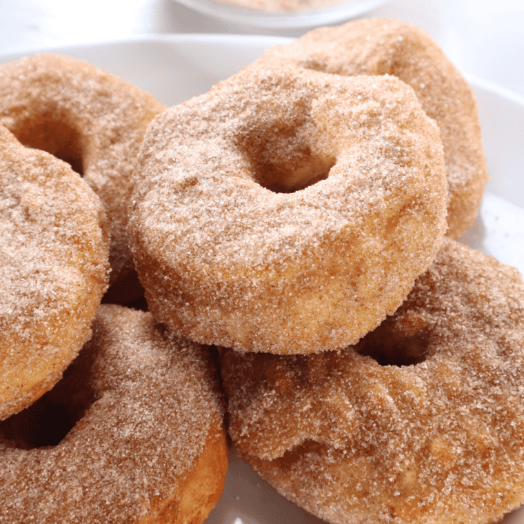 Golden, crispy Air Fryer Cronuts with a flaky, buttery texture, ready to enjoy as a sweet breakfast or dessert treat.