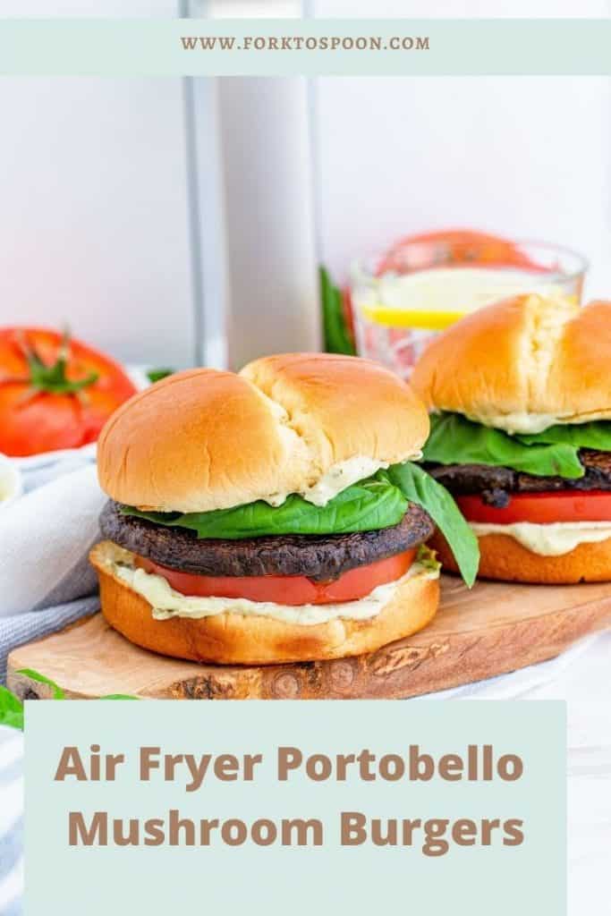 Air Fryer Portobello Mushroom Burgers