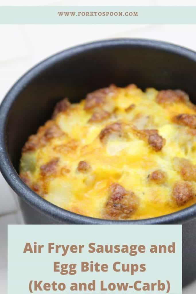 Air Fryer Sausage and Egg Bite Cups 