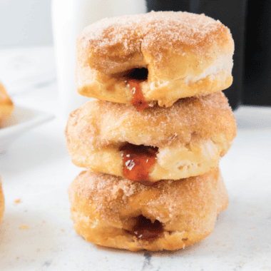 Air Fryer Jelly Donuts (Easy Strawberry-Filled Recipe)