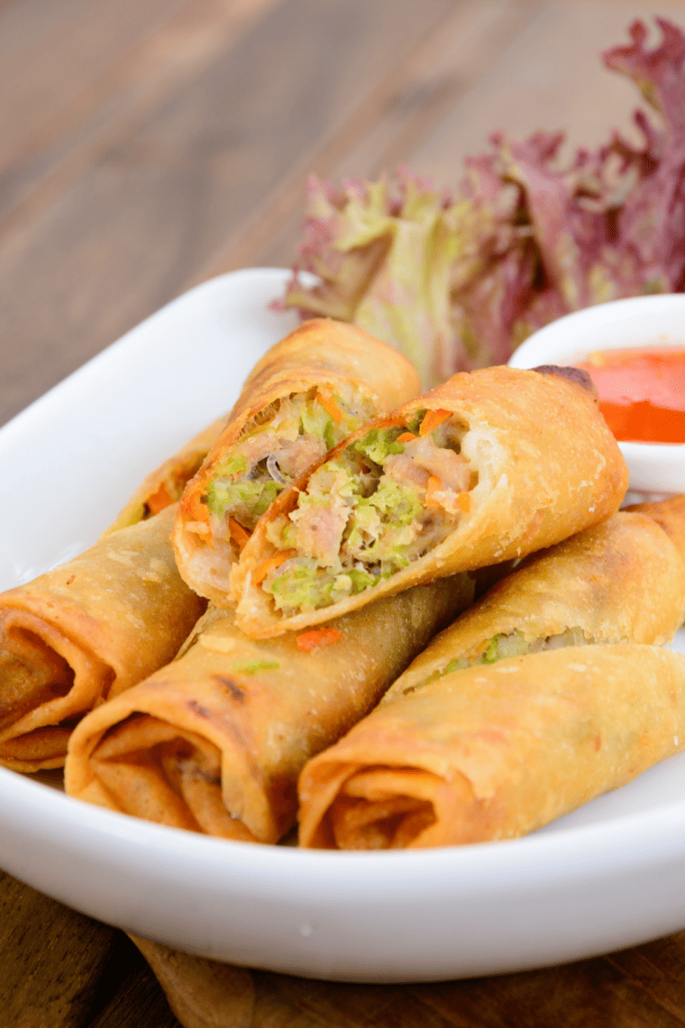 Air Fryer Salmon Spring Rolls