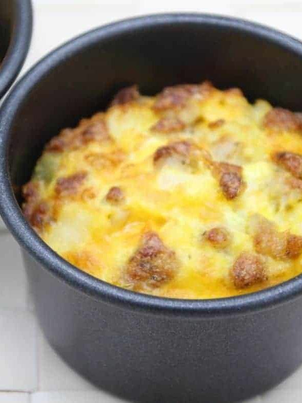 Air Fryer Sausage, Egg and Cheese Bites Fork To Spoon