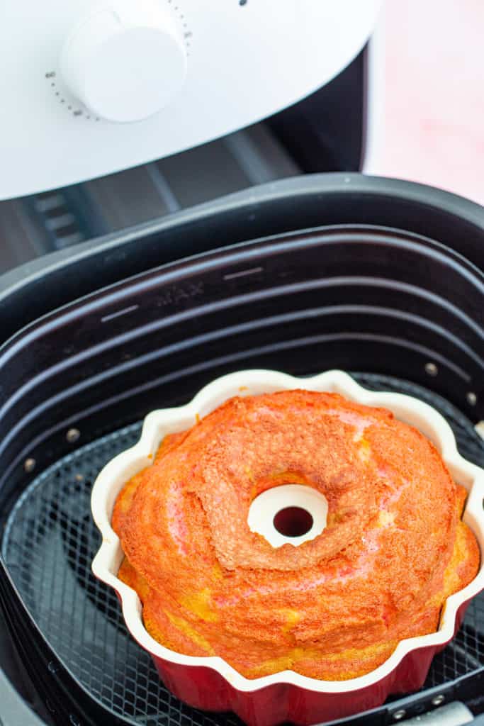 Air Fryer Raspberry Lemon Bundt Cake