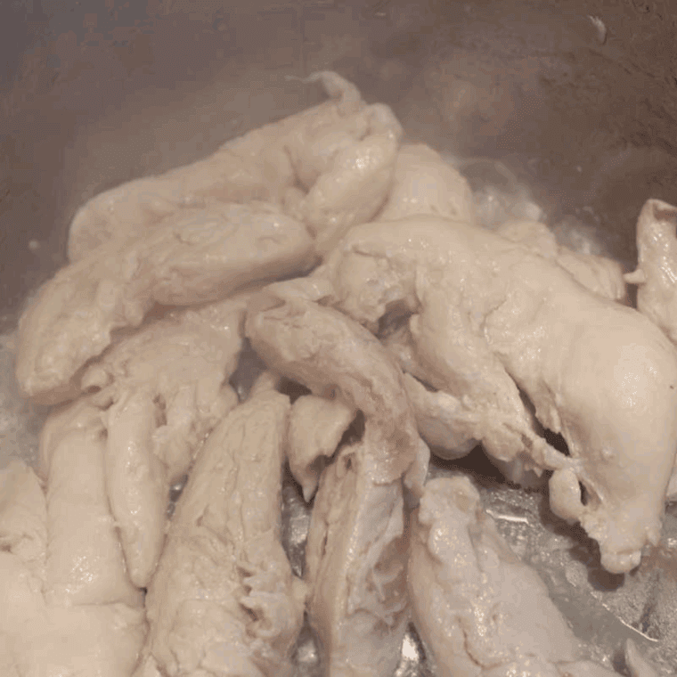 Cooked chicken in the instant pot.