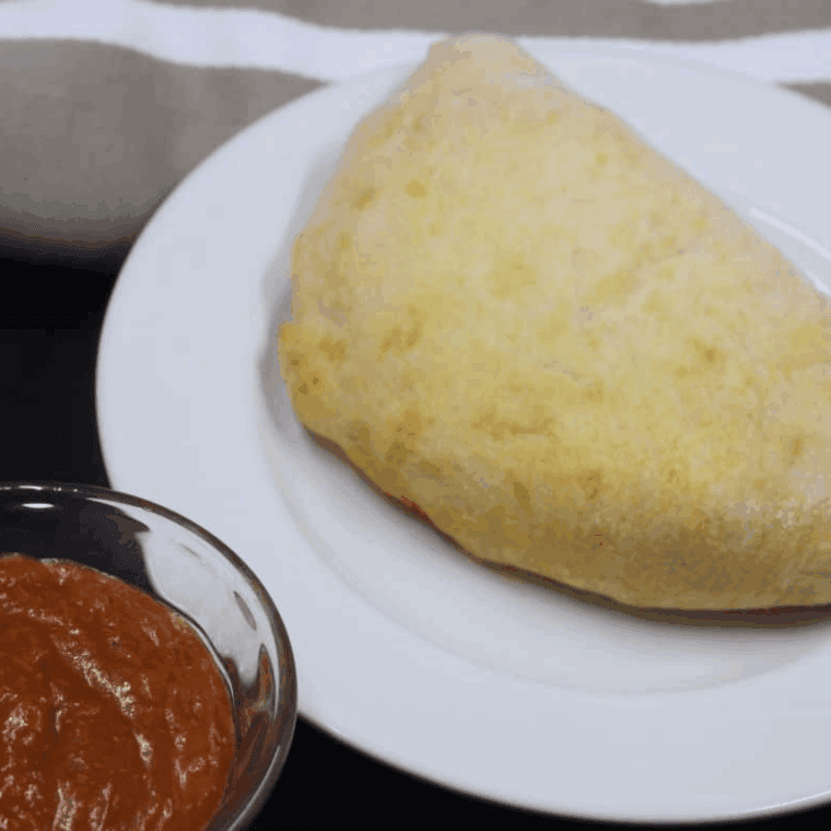 Plate of Dominos Pepperoni Stuffed Cheesy Bread Recipe.