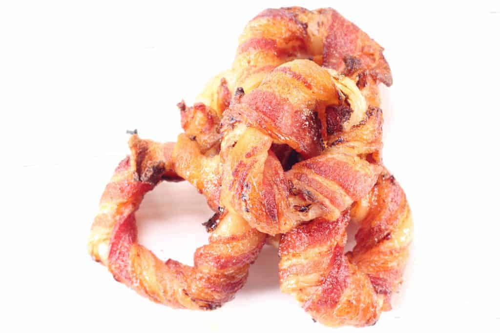 Air Fryer Bacon Wrapped Onion Rings