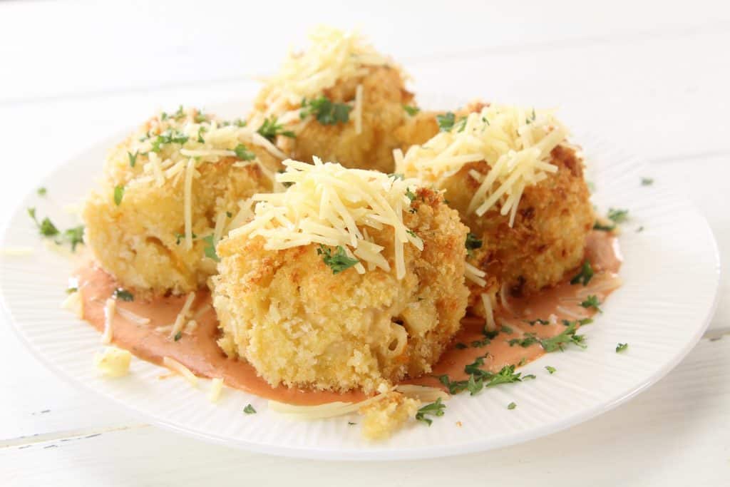 Fried Mac and Cheese Balls.