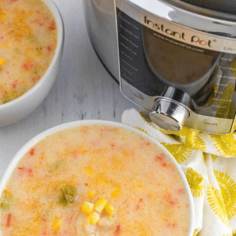 Instant Pot Creamy Corn Chowder — This corn chowder is the perfect comfort food on a cold day. It’s quick and easy to make in the Instant Pot and delicious! You’ll love the creamy, cheesy goodness of this soup. Give it a try today!