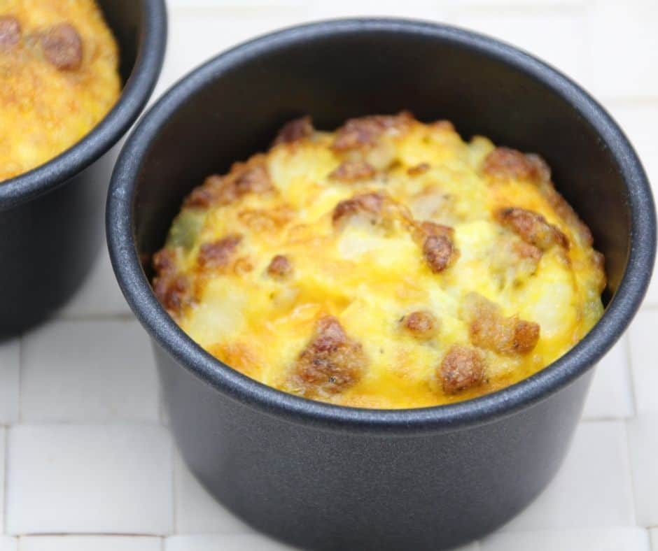 Air Fryer Sausage and Egg Bite Cups 