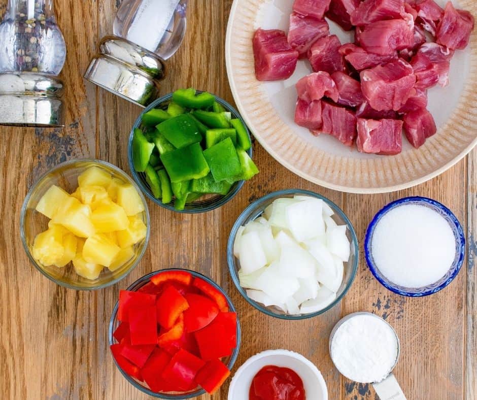 Ingredients Needed For Air Fryer Sweet and Sour Pork