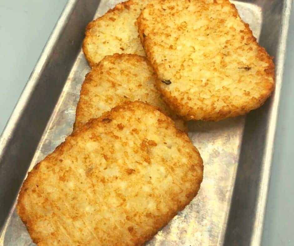 pan with air fried hash browns