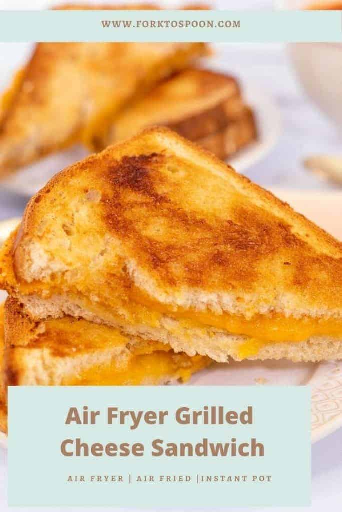 air fryer grilled cheese ready to serve